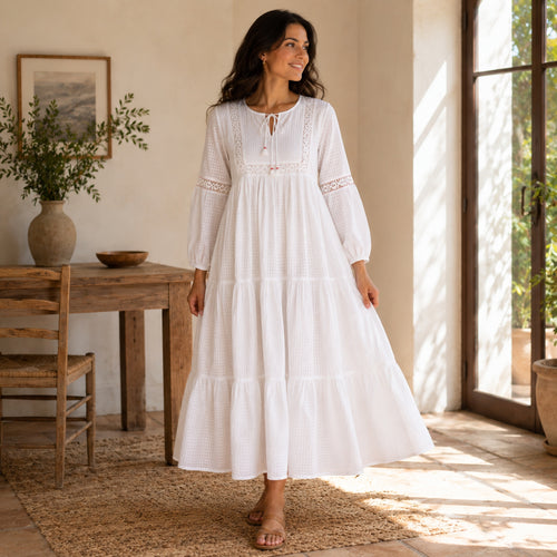 Cloud Tasseled Tier Dress – lifestyle