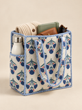 Blue Floral Mini Tote Bag