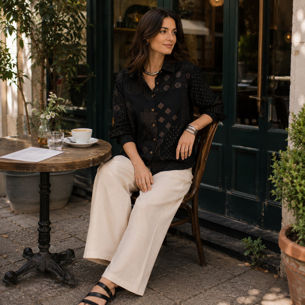 Midnight Boho Shirt - Lifestyle