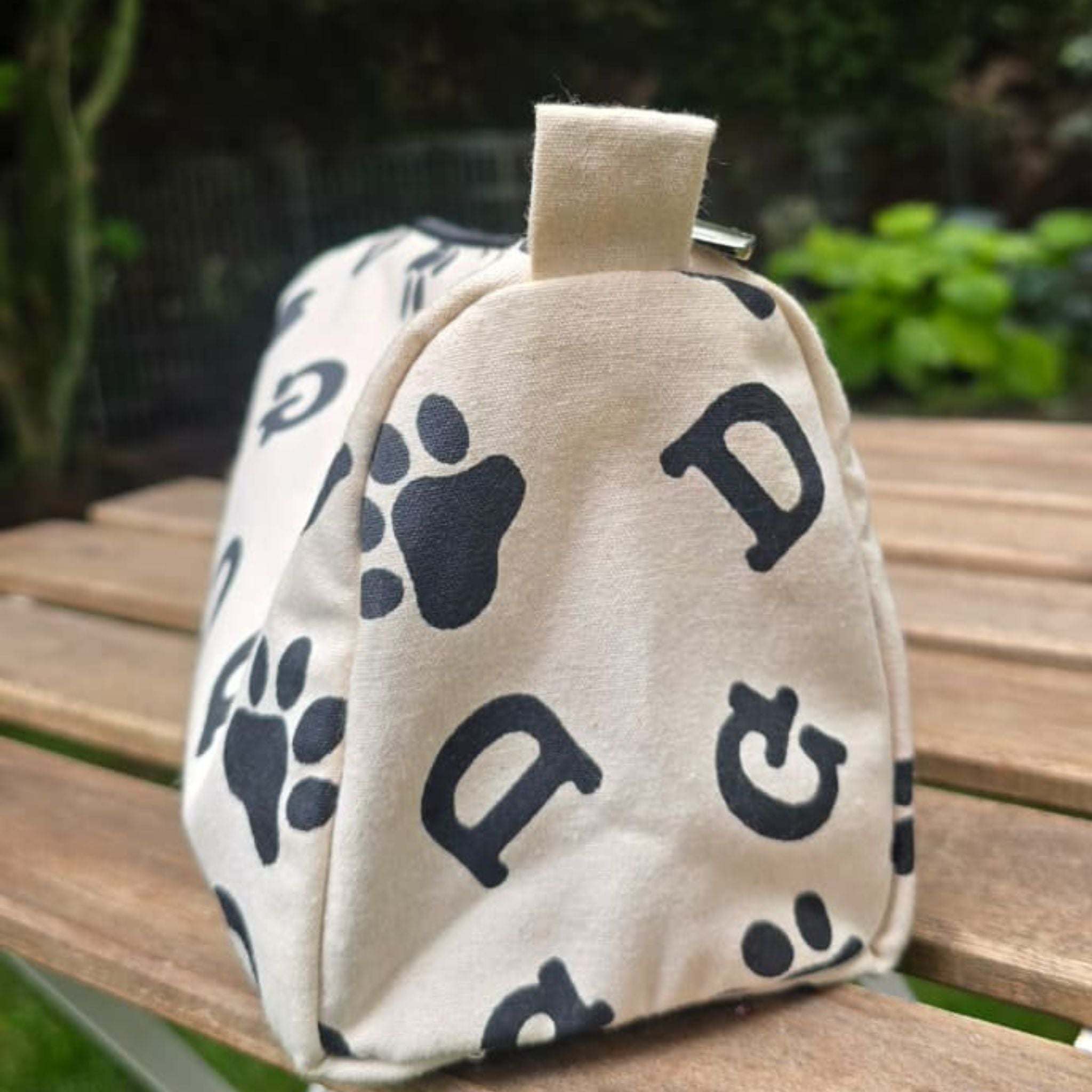 Paws First Organizer and Travel Pouch – side view with fabric pull loop