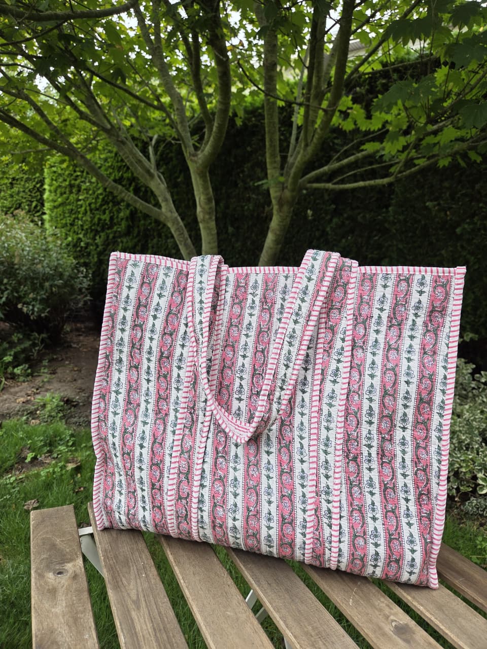Blush Botanical Reversible Tote
