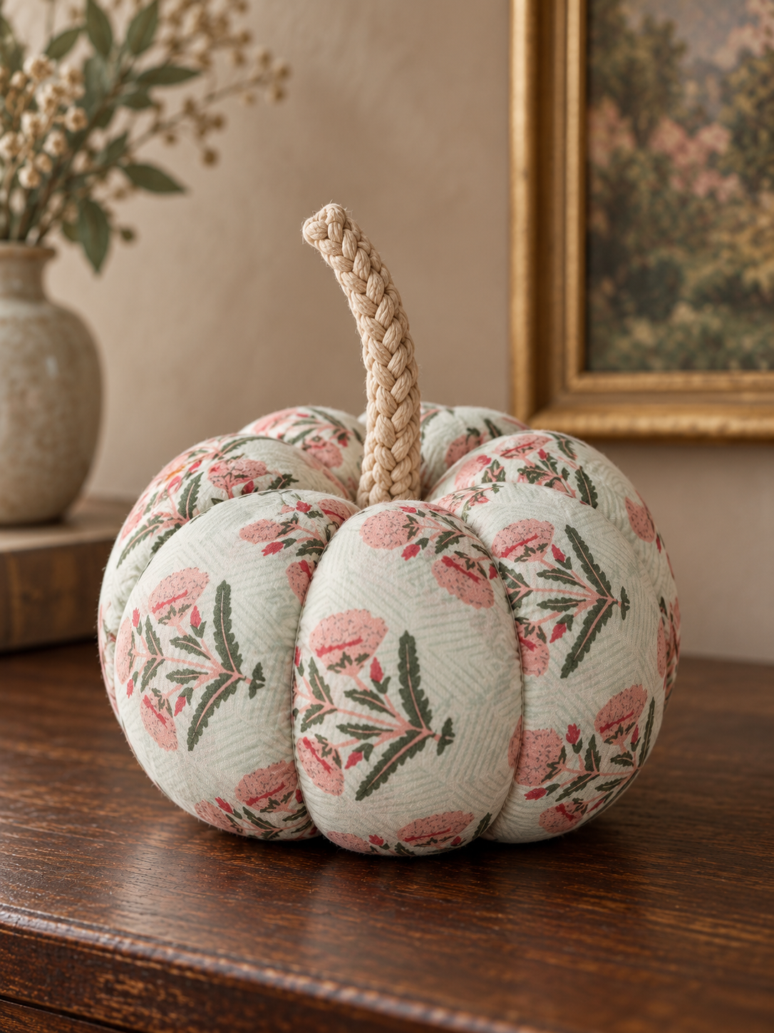 Heritage Block-Print Decorative Pumpkin